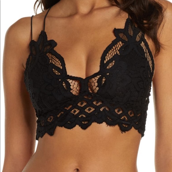 Free People Other - Free People Black Lace Bralette